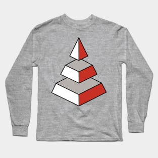 3D Pyramid Long Sleeve T-Shirt